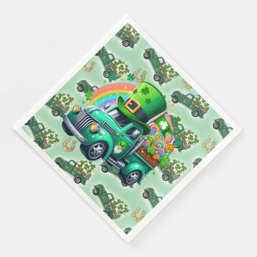 Serviette En Papier Shamrocks chanceux (Coin)