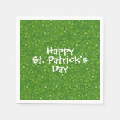 Serviette En Papier Shamrocks irlandais verts (Devant)