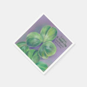Serviette En Papier Shamrocks vertes de trèfle sur la St. Patrick's Da (Coin)