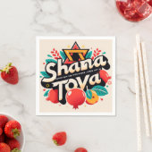 Serviette En Papier Shana tova Rosh chshana (En situation)