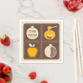 Serviette En Papier Shanah Tovah Rosh Hashanah Nouvel An juif (En situation)