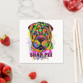 Serviette En Papier Shar Pei Chien Chien Chien Chien Lifestyle (En situation)