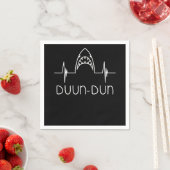 Serviette En Papier Shark Heartbeat Funny Shark | Amateurs de requins (En situation)