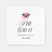 Serviette En Papier She Did It Coquette Girly Graduation Party (Devant)