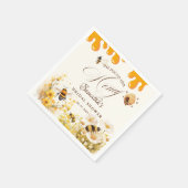 Serviette En Papier She found her honey Bee bridal shower (Coin)