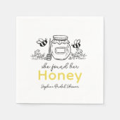 Serviette En Papier She found her Honey Hand-drawn Bridal Shower (Devant)