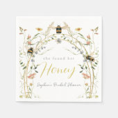Serviette En Papier She found her Honey Wildflower Bridal Shower (Devant)