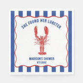 Serviette En Papier She Found Her Lobster Nautical Bridal Shower (Devant)