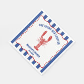 Serviette En Papier She Found Her Lobster Nautical Bridal Shower (Coin)