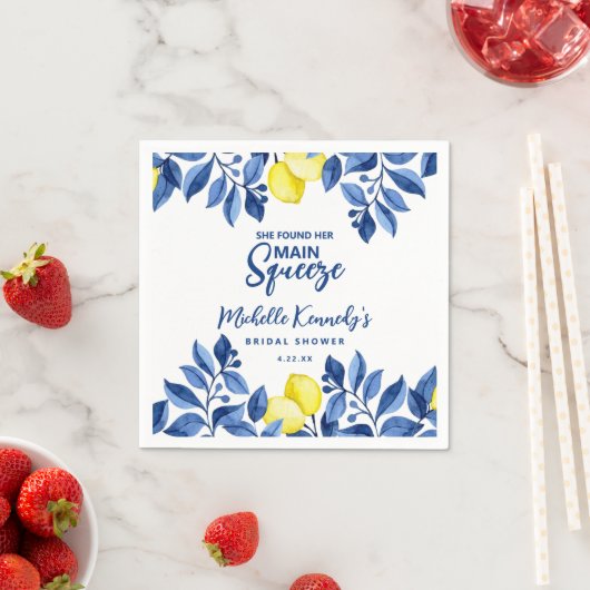 Serviette En Papier She Found Her Main Squeeze Bridal Shower  (En situation)