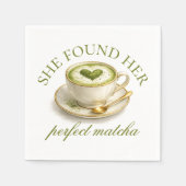 Serviette En Papier She Found Her Perfect Matcha Bridal Shower (Devant)