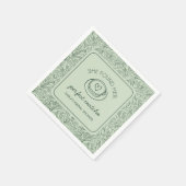 Serviette En Papier She Found Her Perfect Matcha Green Bridal Shower (Coin)