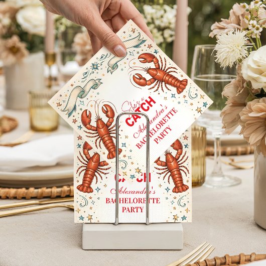 Serviette En Papier She’s a Catch Nautical Bachelorette