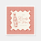 Serviette En Papier She’s ready to pop baby shower (Devant)