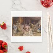 Serviette En Papier Shear the Rams (Australian Art) (Tom Roberts) (En situation)