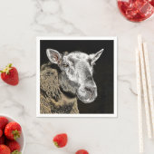 SERVIETTE EN PAPIER SHEEP (En situation)