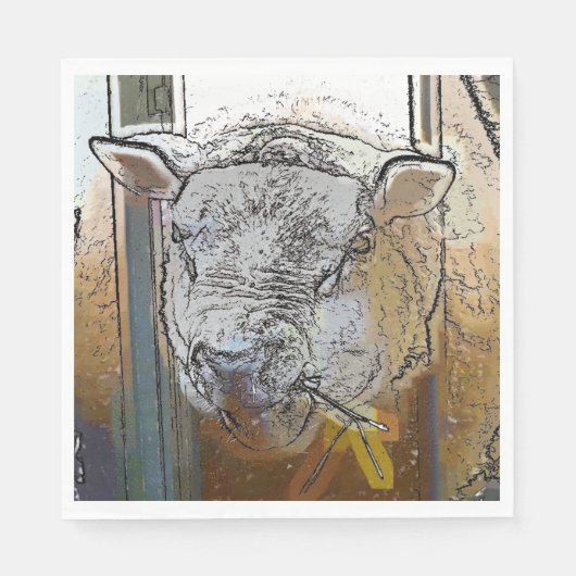 SERVIETTE EN PAPIER SHEEP (Devant)