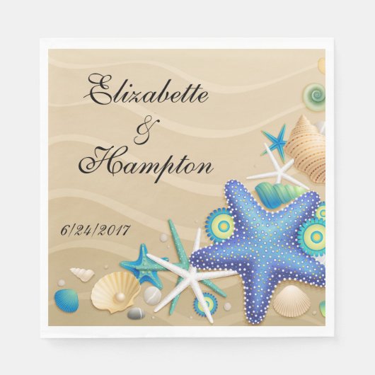Serviette En Papier Shell Napkin (Devant)