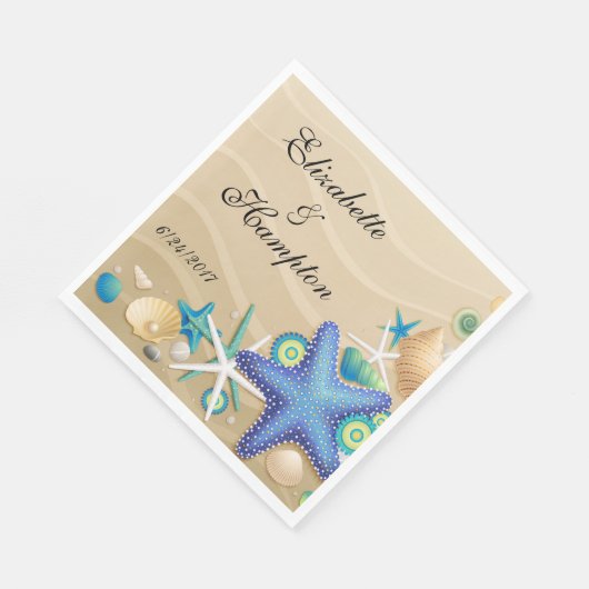Serviette En Papier Shell Napkin (Coin)