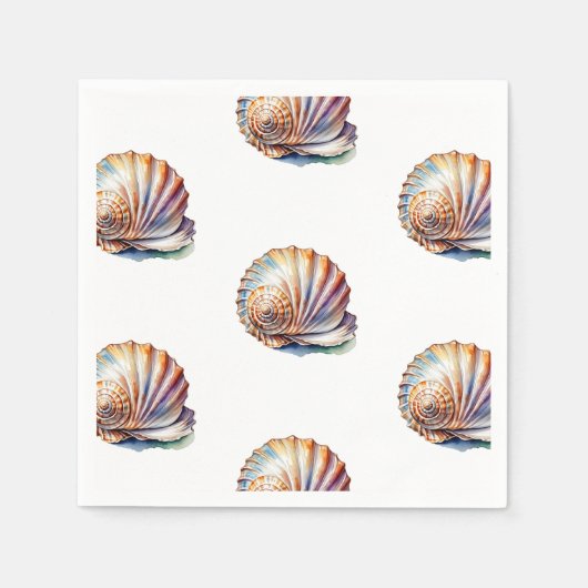 Serviette En Papier Shell Napkin (Devant)