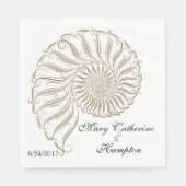 Serviette En Papier Shell Napkin (Devant)