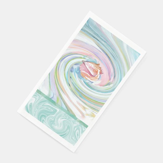 Serviette En Papier Shell Sea Swirl (Coin)