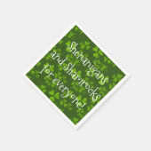 Serviette En Papier Shenanigans et Motif Shamrock St Patrick's Day (Coin)