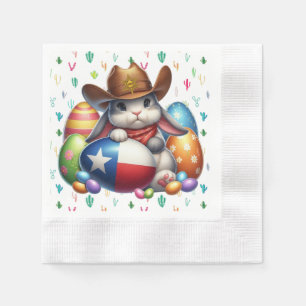 Serviette En Papier Shérif de lapin du Texas/sud-ouest de Pâques
