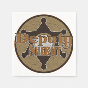 Serviette En Papier Sheriff adjoint vintage