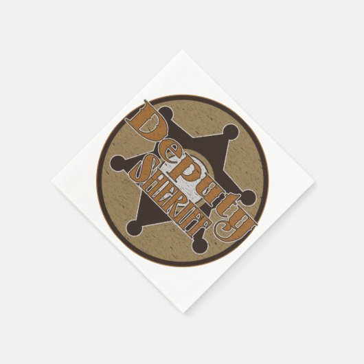 Serviette En Papier Sheriff adjoint vintage (Coin)
