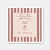 Serviette En Papier She's A Tini Bit Older Coffee Martini Birthday (Devant)