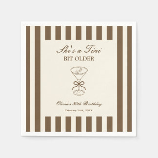 Serviette En Papier She's A Tini Bit Older Coffee Martini Birthday