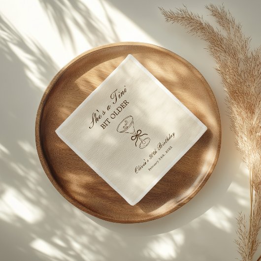 Serviette En Papier She's A Tini Bit Older Coffee Martini Birthday