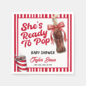 Serviette En Papier She's about to pop Baby Shower (Devant)