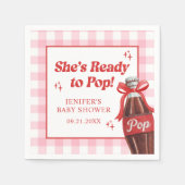 Serviette En Papier She's Ready to Pop Soda Baby Shower (Devant)