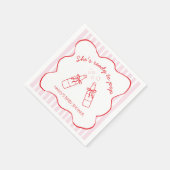 Serviette En Papier She's Ready To Pop Soda Bottle Baby Shower (Coin)