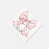Serviette En Papier She's Tying The Knot Pink Bow Napkins (Coin)