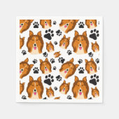 Serviette En Papier Shetland Sheepdog Scotland Shelland Chien Chien Ch (Devant)