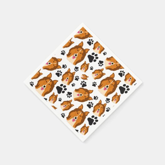 Serviette En Papier Shetland Sheepdog Scotland Shelland Chien Chien Ch (Coin)