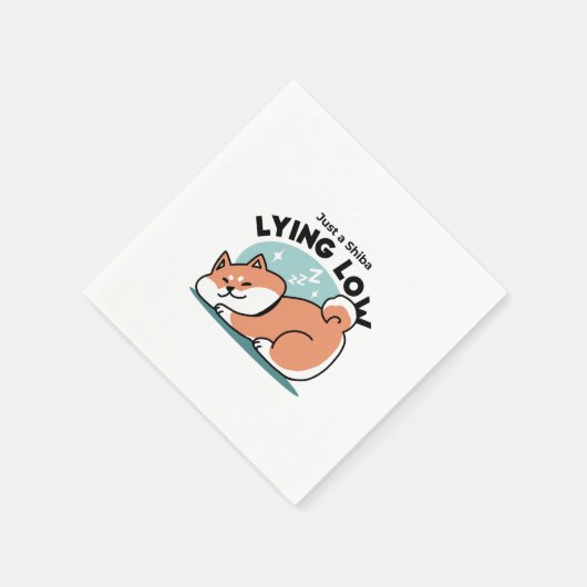 Serviette En Papier Shiba Inu Art : Juste un Shiba Lying Low (Coin)