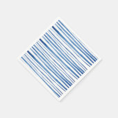 Serviette En Papier Shibori indigo bleu rayures motif (Coin)