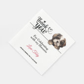 Serviette En Papier Shih Tzu Merci Mariage (Coin)
