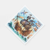 Serviette En Papier Shiver My Timbers Pirate Thème (Coin)