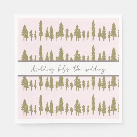 Serviette En Papier Shredding avant l'hiver Mariage (Devant)