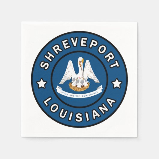 Serviette En Papier Shreveport Louisiane (Devant)