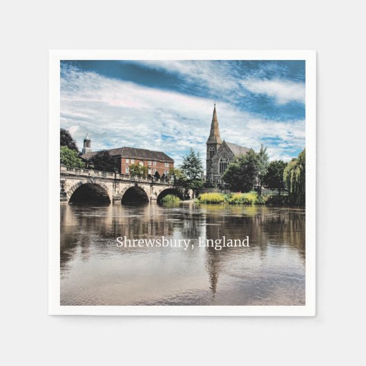 Serviette En Papier Shrewsbury, Angleterre (Devant)