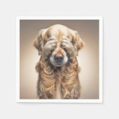 Serviette En Papier Shy Golden Retriever (Devant)
