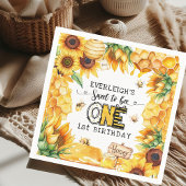Serviette En Papier Si doux à être un 1er anniversaire fleuri