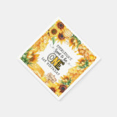 Serviette En Papier Si doux à être un 1er anniversaire fleuri (Coin)