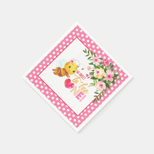 Serviette En Papier Si doux d'être UNE serviette d'anniversaire Bee (Coin)